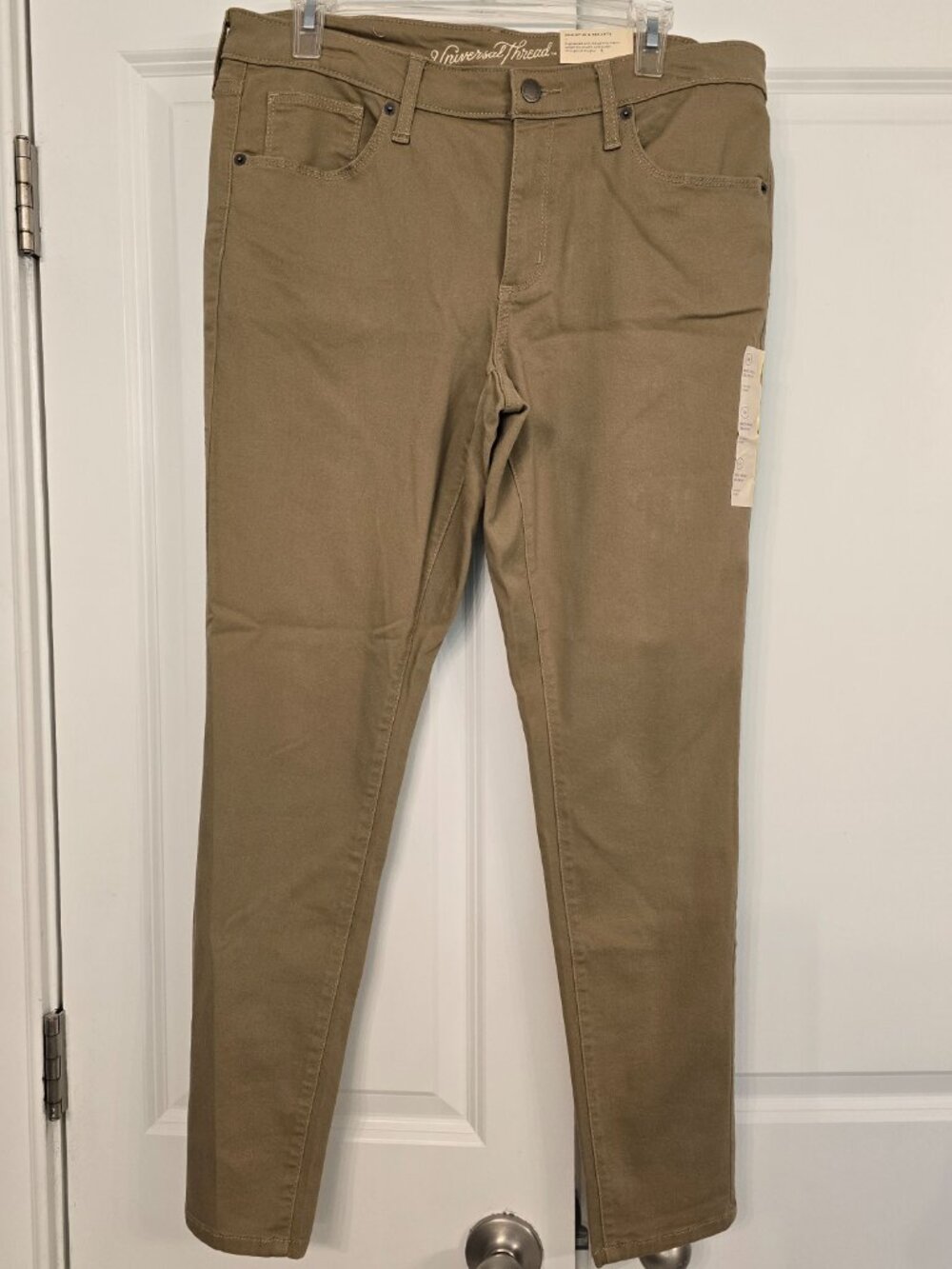 Universal Thread Mid-Rise Skinny Jeans Size 14 Short – Khaki NWT